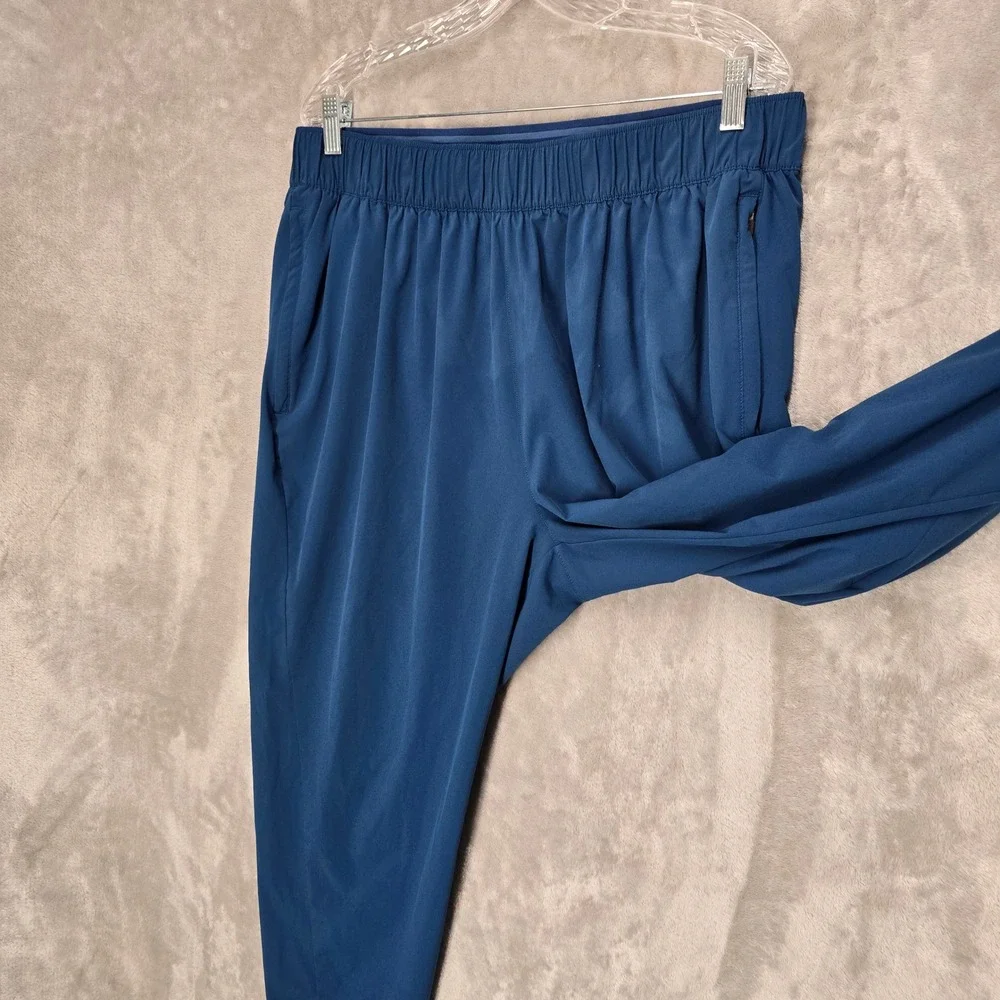 Nike Essential Pants Women 1X Blue Dri-Fit Cropped Tapered Athleisure Gym Light